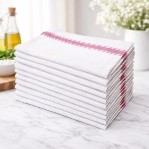 Glass Cloth Red Stripe