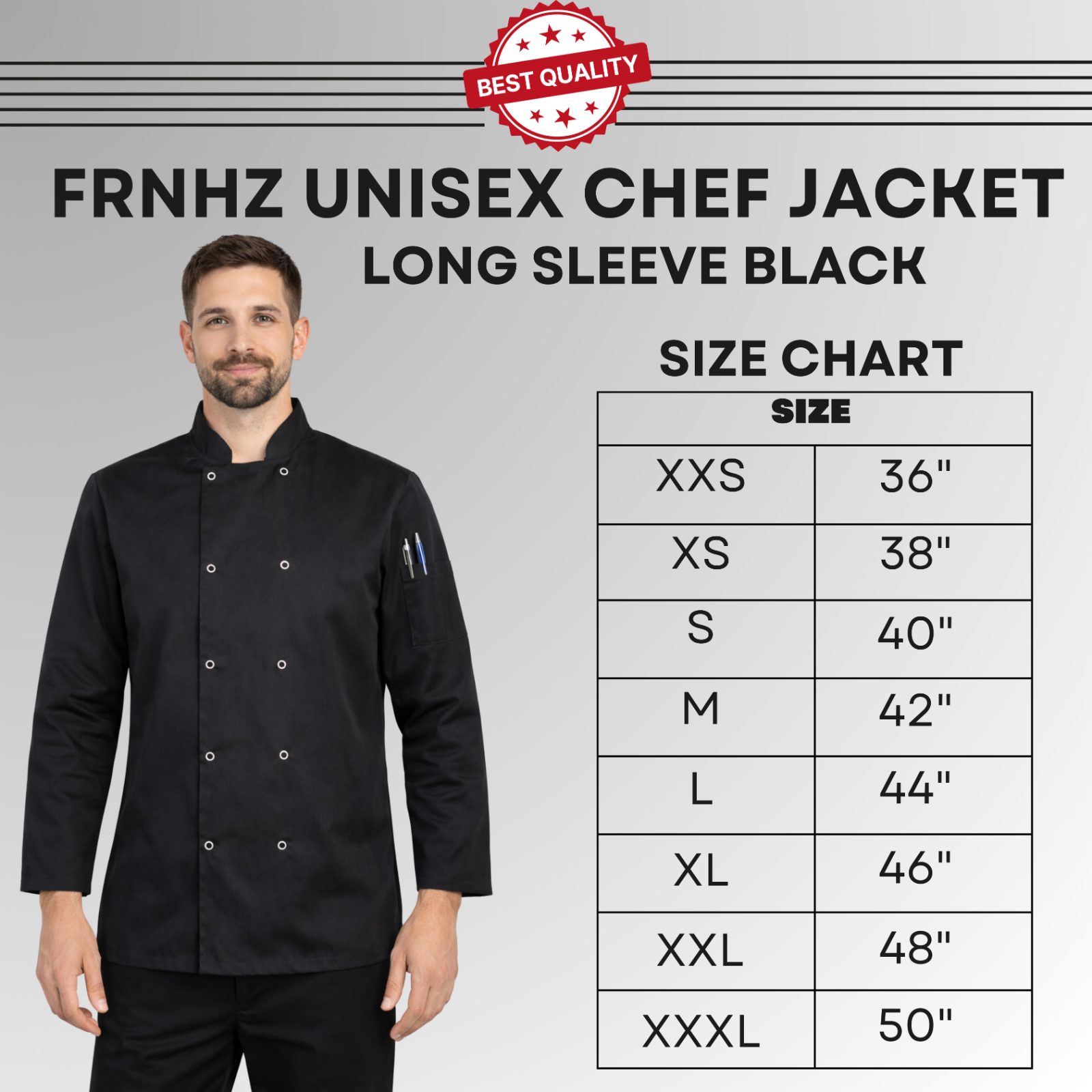 frnhz-unisex-workwear-chef-jacket-black-long-sleeve-sizes frnhz-unisex-workwear-chef-jacket-black-long-sleeve-sizes