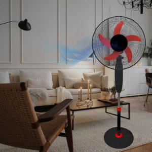 EcoGreen Pedestal Fan 16 Inch Black Color