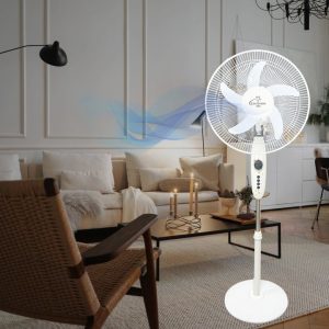 EcoGreen Pedestal Fan 16 Inch White color