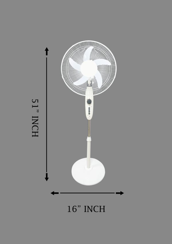 EcoGreen Pedestal Fan 16 Inch White color