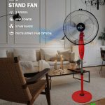 Floor Standing Pedestal smart 16 Inch 3 blades 3 Speed Red Eco Air Cooling Fan