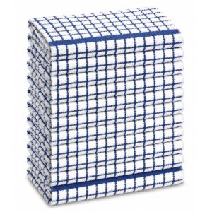 Terry Tea Towels White/Blue