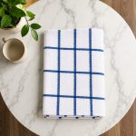 Finest Terry Tea Towels White/Blue