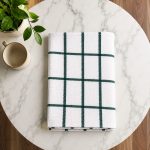 Finest Terry Tea Towels White/Green